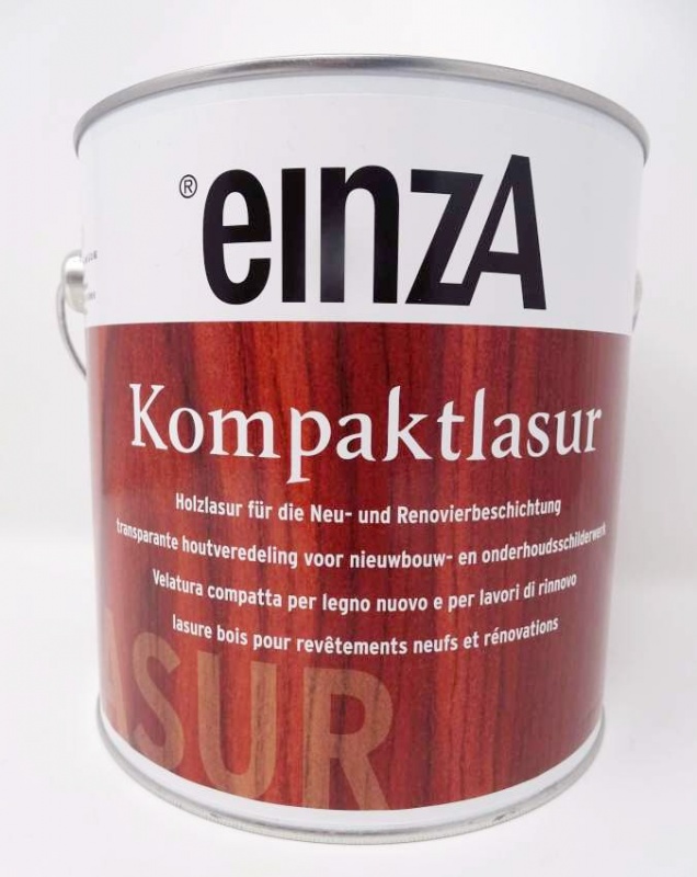einzA 2.5 Liter, Kompaktlasur, Holzschutz Kastanie